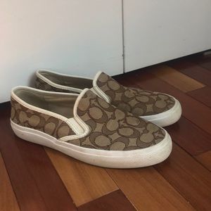 coach slip-on flats